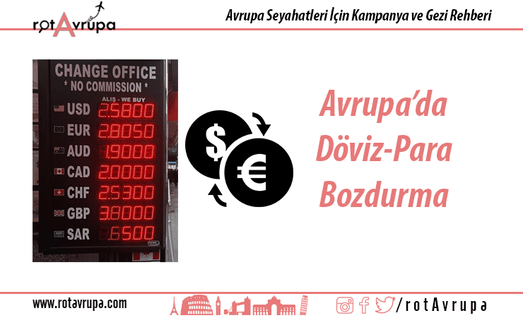 Avrupa'da Döviz ve Para Bozdurma