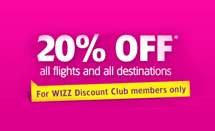 Wizzair Yüzde 20 indirim**BİTTİ**