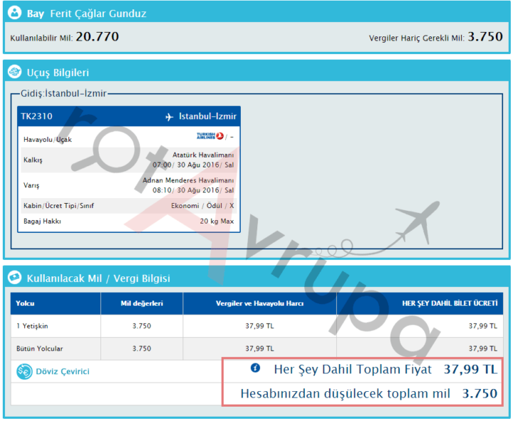 Mil ile son dakika uçak bileti