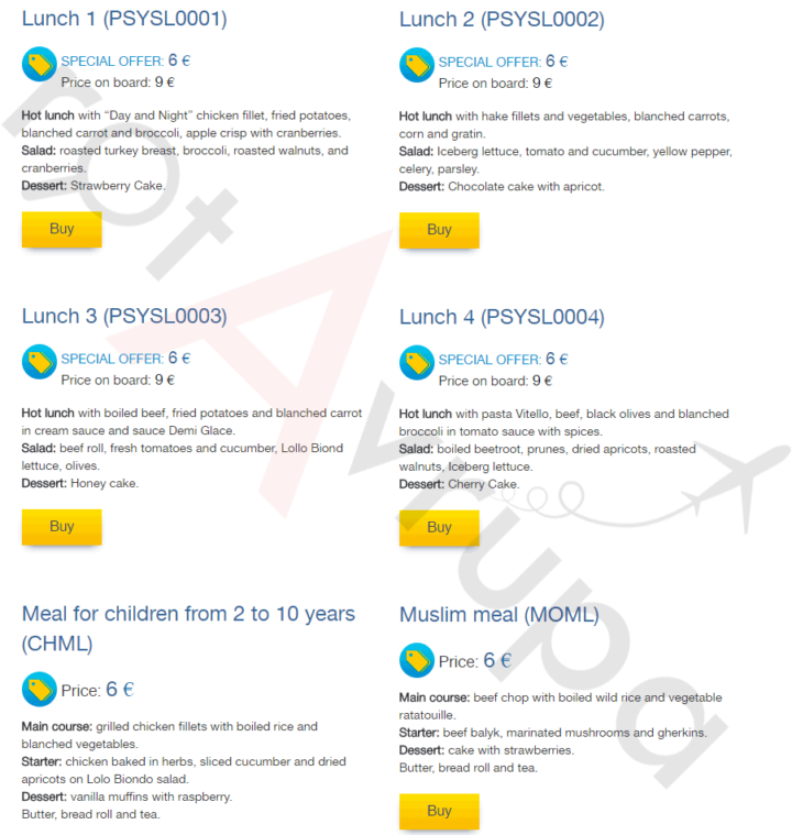 Ukraine International Airlines İkram