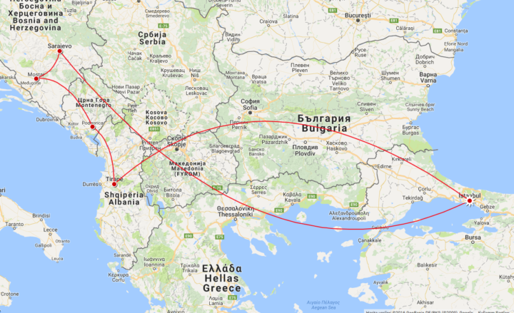 Vizesiz Balkanlar Rotası