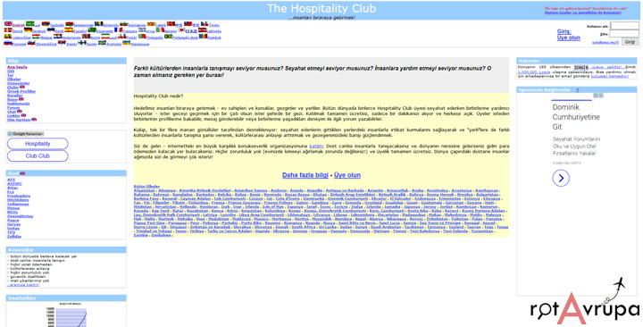 couchsurfing benzeri siteler