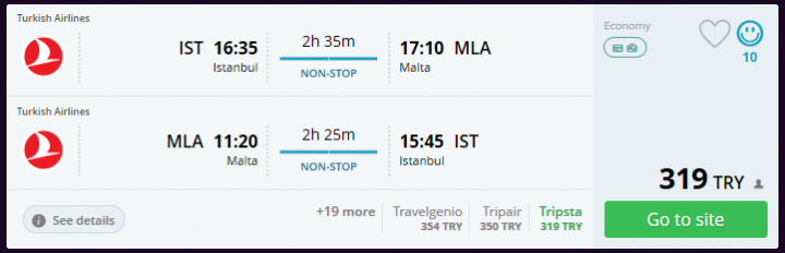 Malta ucuz uçak bileti