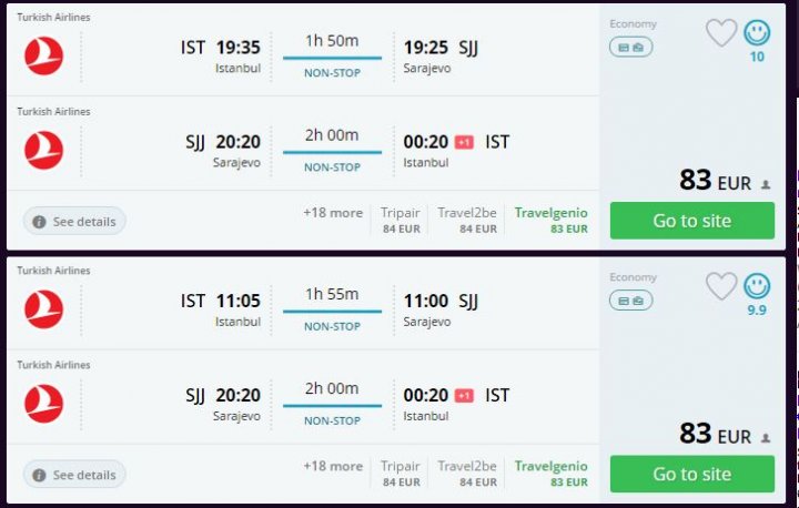 Saraybosna'ya ucuz uçak bileti