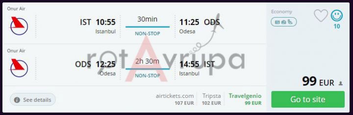 Odesa Ucuz Uçak Bileti